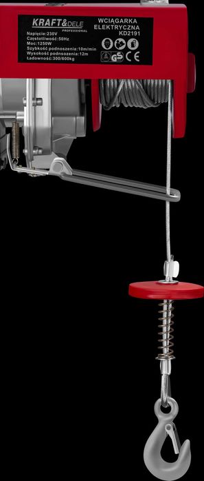 KRAFT&DELE Wyciągarka Wciągarka Elektryczna 230v 1200w +pilot KD2191
