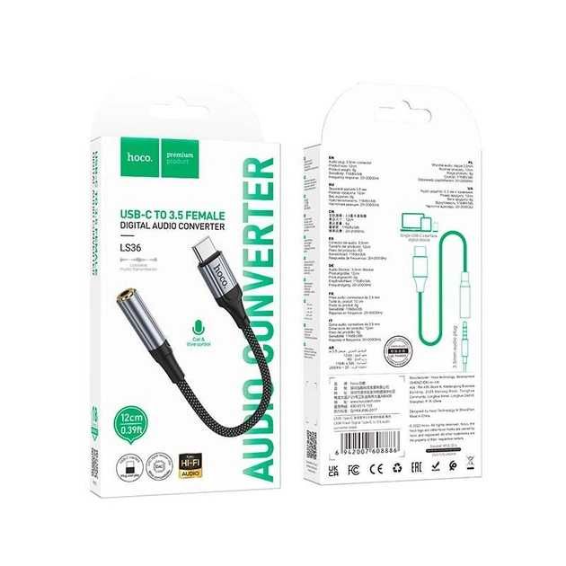 Перехідник/Звукова картка HOCO LS36 Fresh audio converter USB to 3.5mm
