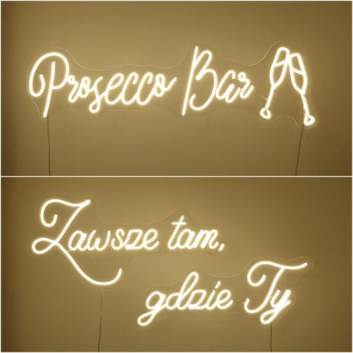 Napis led Ja Ciebie też, bardzo led flex ledon ślub wesele