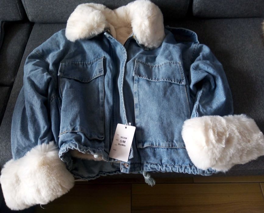 Kurtka damska jeansowa niebieska