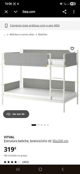 Vendo Beliche Ikea VITVAL