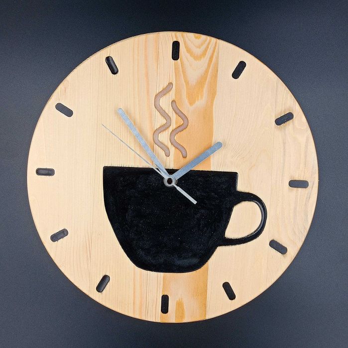 Zegar do kuchni filiżanka, zegar kuchenny, nowoczesny zegar do kuchni