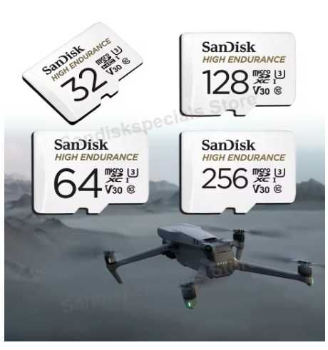 Sandisk high endurance для видеокамеры, авторегистратора 64/128/250гб.
