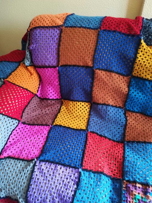 Colcha e/ou capa para sofá, artesanal, em lã