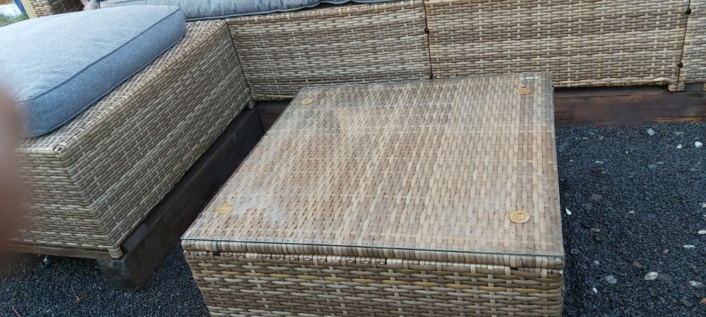 Zestaw ogrodowy rattanowy ratan balkon altanka ogród taras