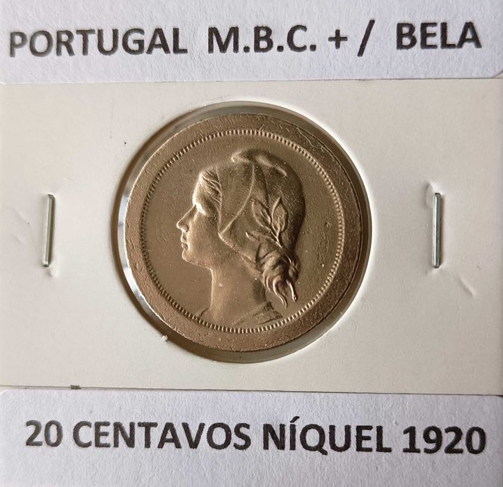 3 Moedas de 20 Centavos da 1ª República Portuguesa ( Níquel )