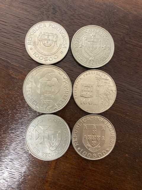 6 moedas antigas portuguesas comemorativas