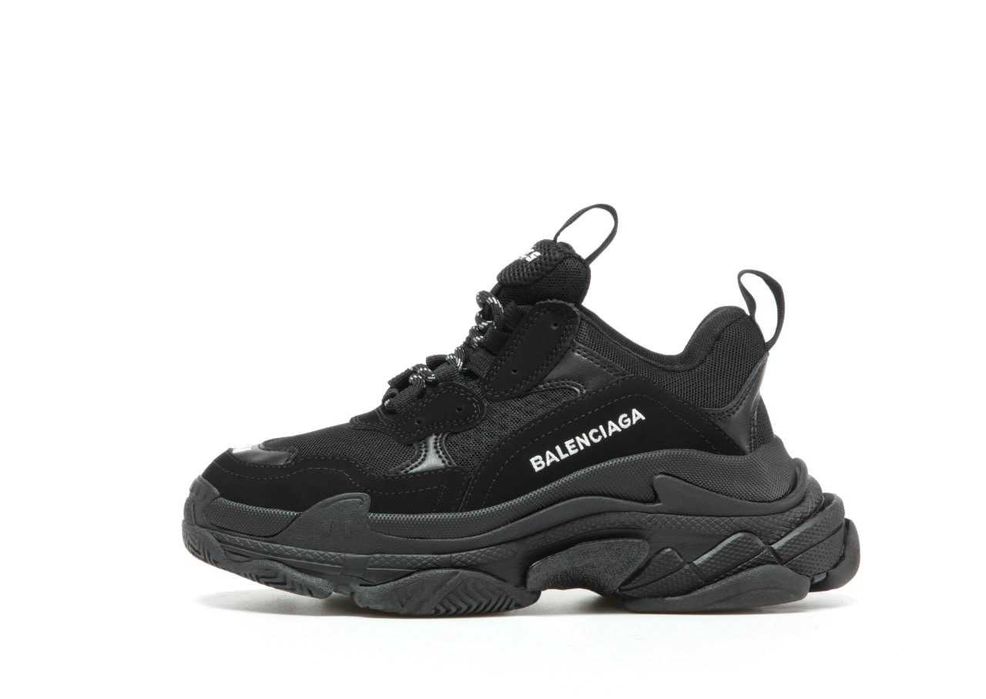 Мужские кроссовки Balenciaga Triple S "Black' Размеры 40-45