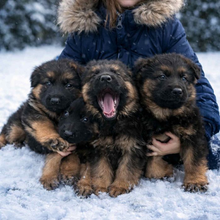 Owczarek Niemiecki Długowłosy -szczeniak.
