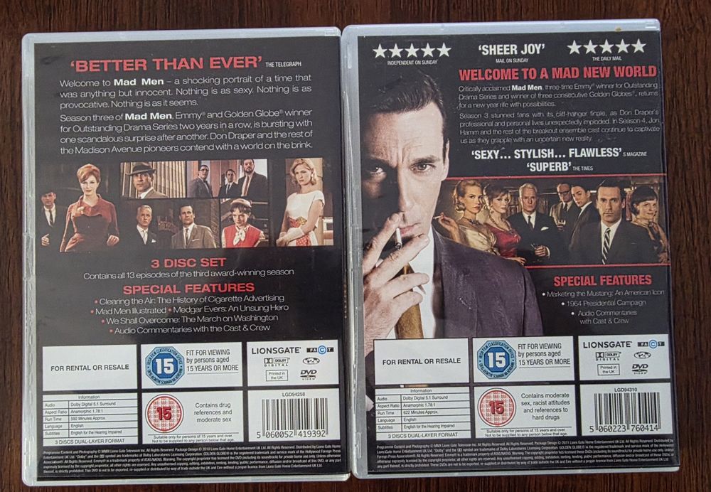 Mad Men - temporadas 1, 2, 3 e 4 a bom preço