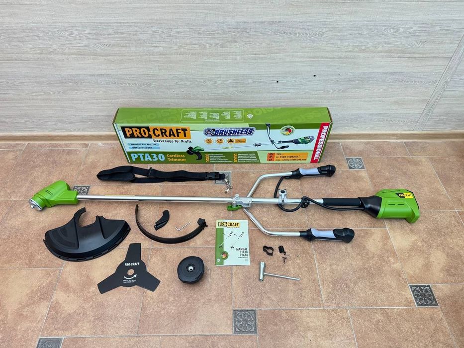 Коса Аккумуляторная 20V Бесщеточный дв. ProCraft  +Нож +Леска Гарантия