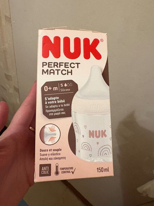Новые бутылочки сменные соски Nuk Perfect match 0+ 3+ 6+ месяца