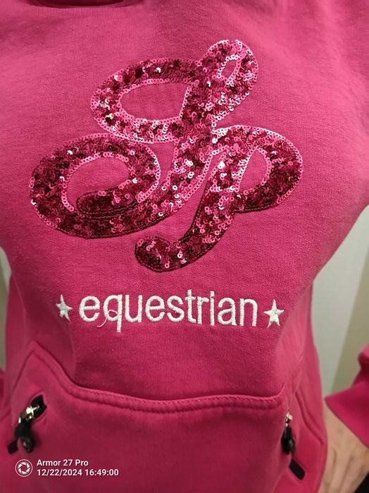 Bluza jeździecka SPOOKS equestrian różowa cekiny