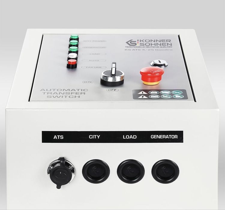 Блок АВР Konner&Sohnen KS ATS 4/25 Gasoline 230/400 В, 5.75/13 квт,25А