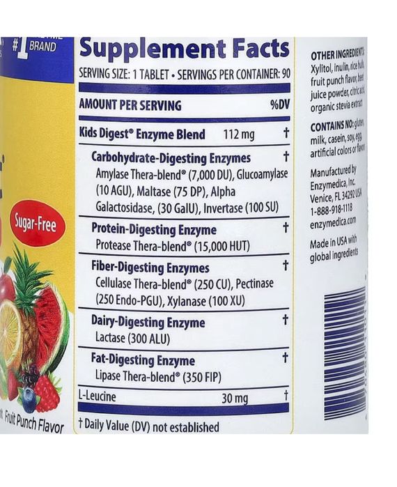 Enzymedica ензимедика kids ферменти пробіотик ензими травлення дітей