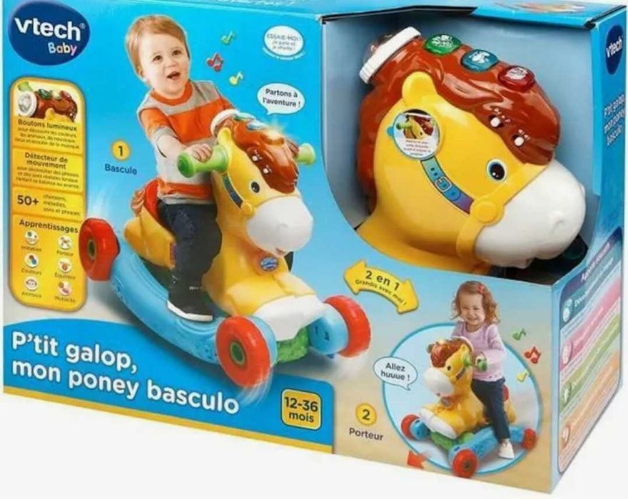 Cavalinho de baloiço para criança 2 em 1