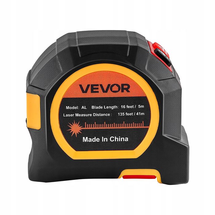VEVOR 2 W 1 laserowa taśma miernicza 41M dalmierz