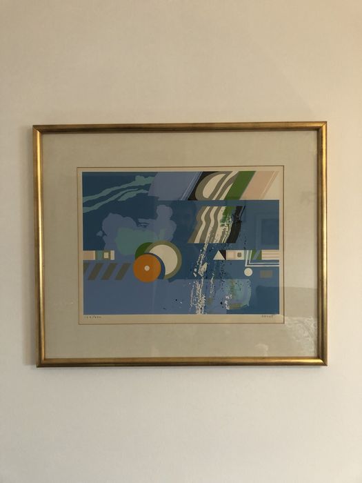 EXCELENTE Luís Demée Serigrafia Emoldurada GRANDES DIMENSOES