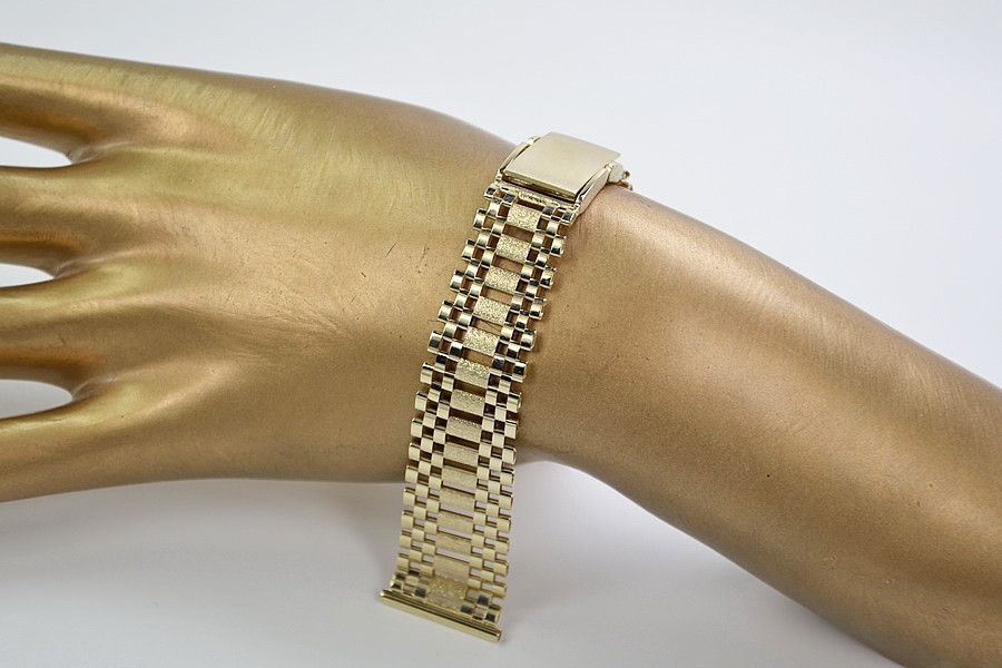 Złota bransoleta 14k 585 do zegarka męskiego mbw001y K