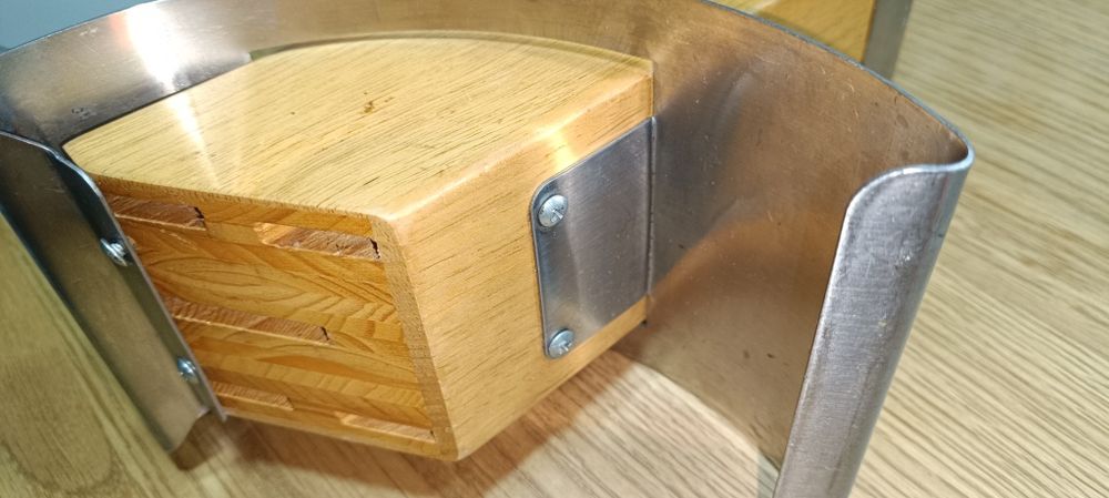 Conjunto de 5 facas de cozinha com suporte madeira