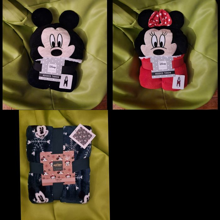 Almofada / Manta polar Disney : Mickey Mouse e Minnie Mouse - Natal