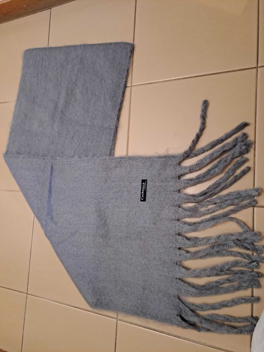 Cachecol Cinzento Suave e Quente Unissexo