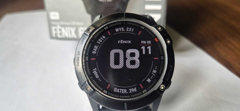 Zegarek Garmin Fenix 6X Pro czarny - nawigacja GPS, sport, turystyka
