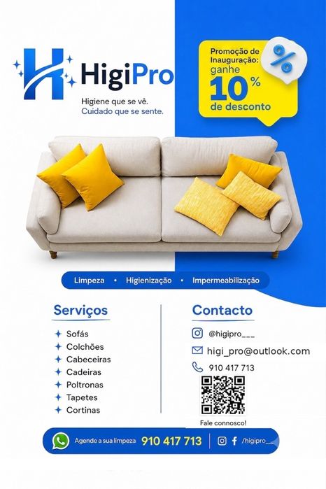 Limpeza / Higienização de estofados
