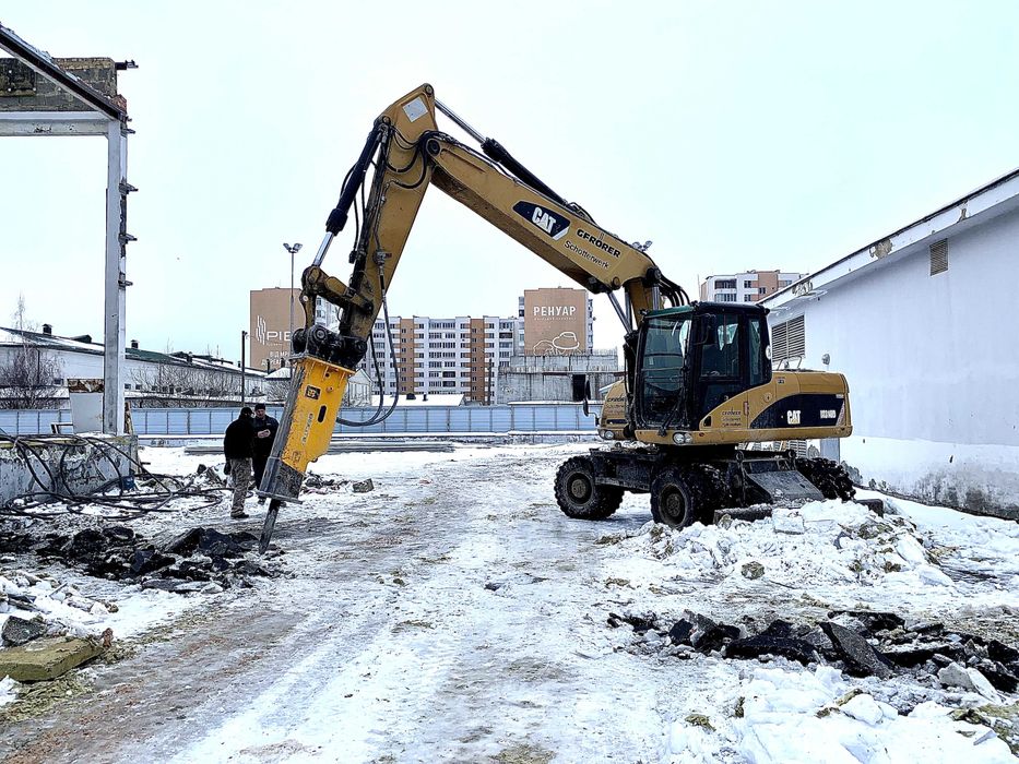 Копка котлованів | Земляні роботи | Демонтаж будинків | Гідромолот
