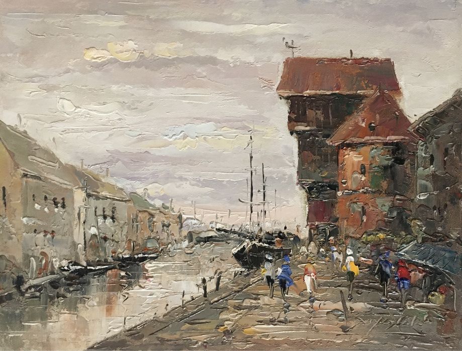 Obraz olejny-Żuraw Gdański