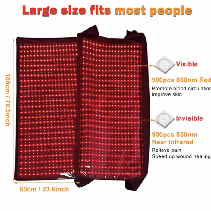 Saco-cama de terapia de luz vermelha novo  com 1,80 cm e 2352 leds