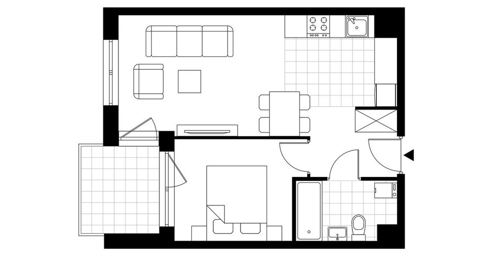 2-pokojowe mieszkanie 38m2 + balkon Bezpośrednio