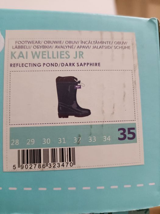 Dziecięce kalosze ocieplane Bejo rozmiar 35