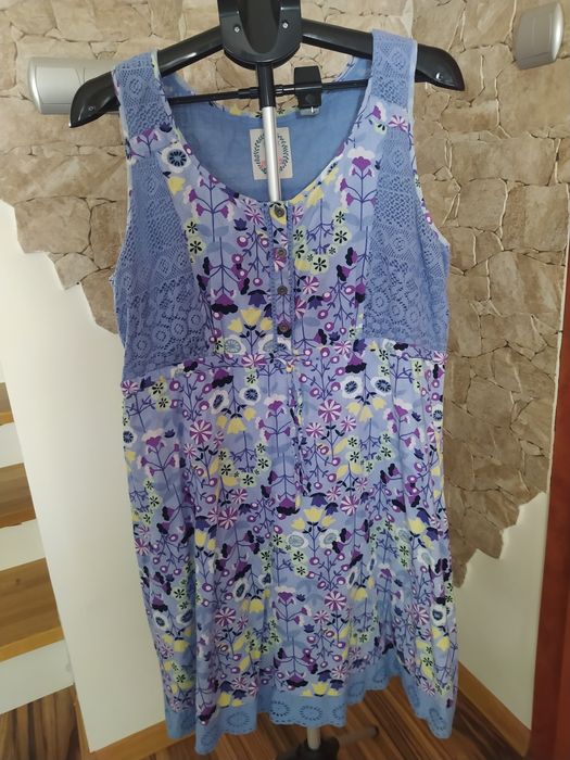 sukienka letnia na upały 46 naturalna koronka bawełna