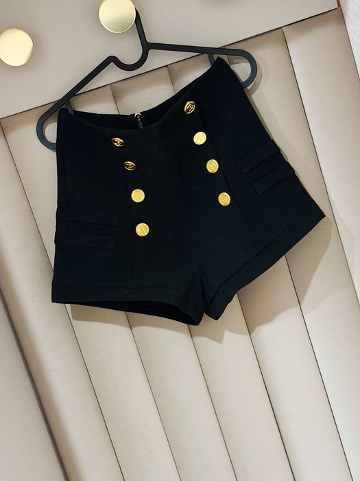 szorty balmain wysoki stan logowane guziki rozmiar XS 34