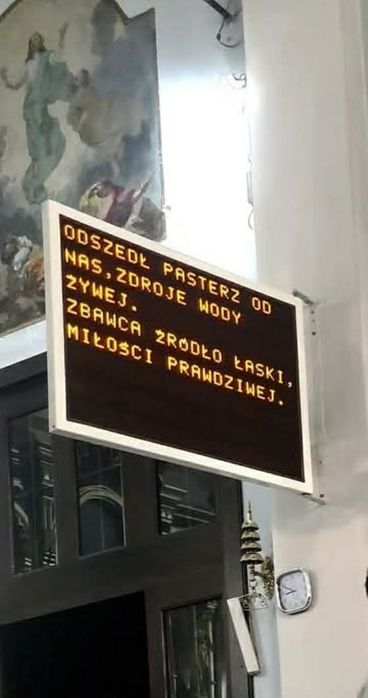Tablica LED Tugal do wyświetlania pieśni w kościele CRT-20+