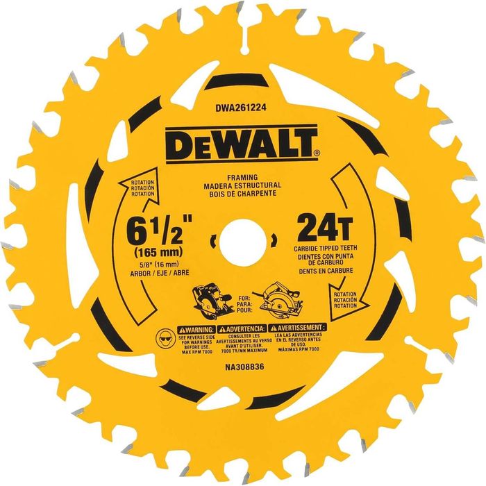 Пильный диск по дереву 165мм Dewalt DWA261224
