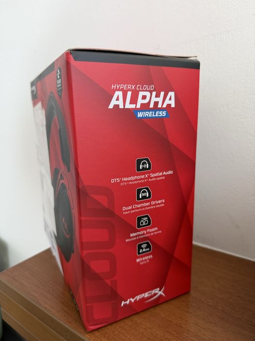 HyperX Cloud Alpha Wireless Czarno-czerwony