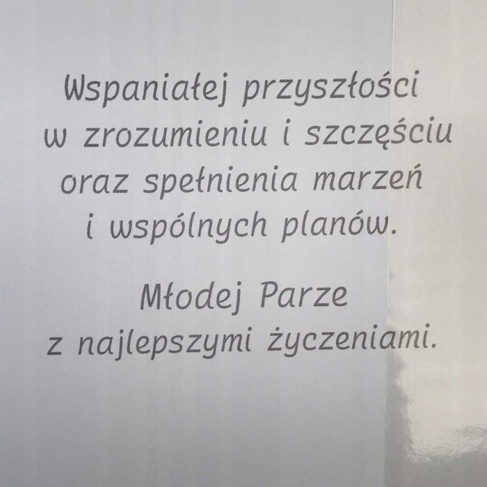 Kartka 15x15cm Ślub W Dniu Ślubu życzenia +koperta do wyboru wzór