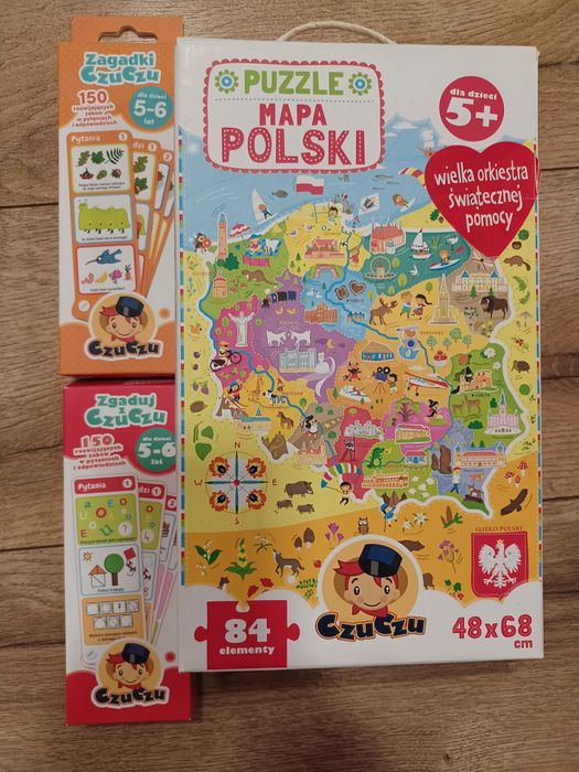 Czu czu zestaw zgaduj z czuczu zagadki i puzzle mapa Polski