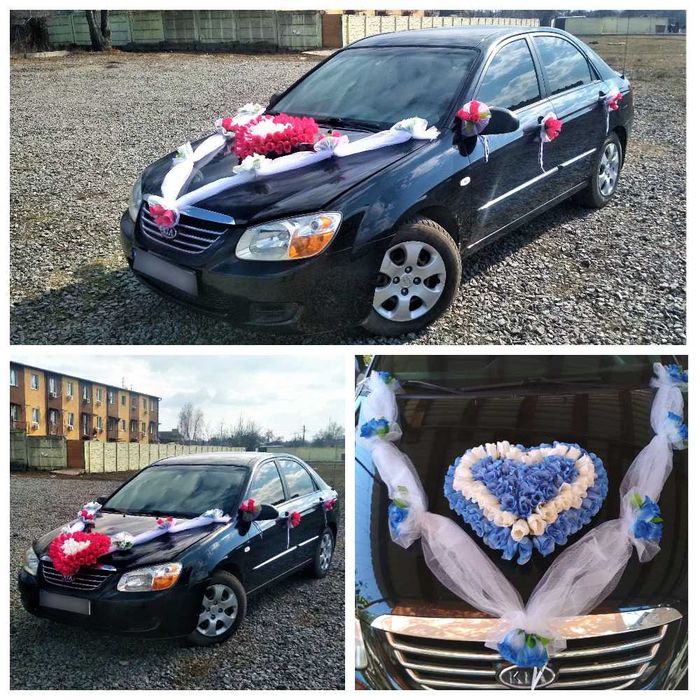 НОВІ Прикраси на весільну машину,Серце на весілля, украшения на авто