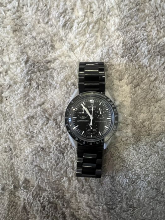 Relógio swatch x omega mission the moon corrente de metal