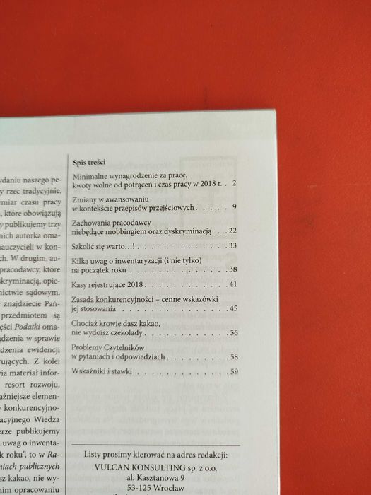 Doradca. Kadry, finanse, zarządzanie oświatą, Vulcan, styczeń 2018