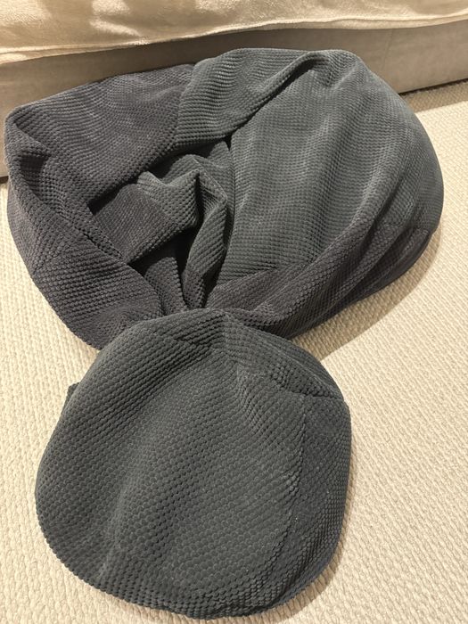 Pufa siedzisko duza puszysta czarna