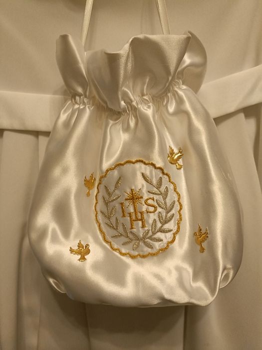 Sukienka do komunii + bolerko i torebka