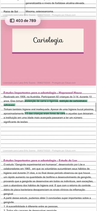 Fichas de estudo Medicina Dentaria  – material completo em PDF