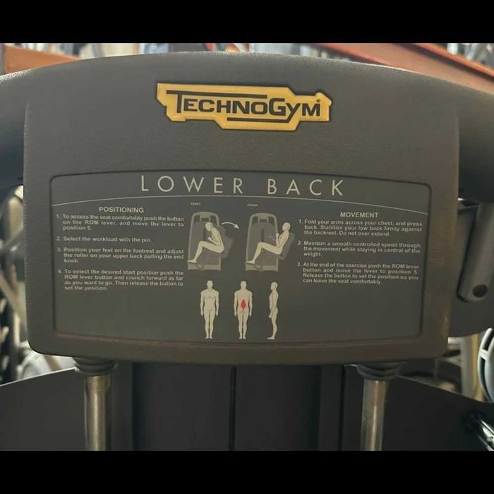 Maszyna do ćwiczeń mięśni grzbietu Lower Back Technogym Selection