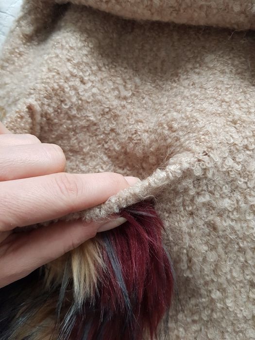 Sweter sweterek ZARA futro oversize wełna moher rozmiar M
