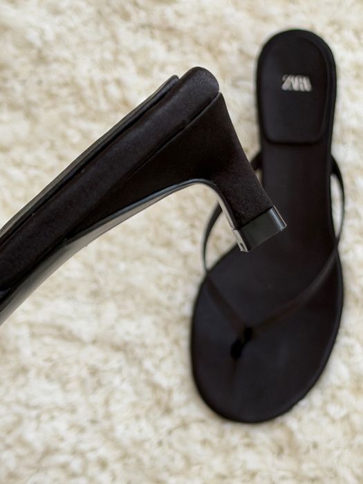 Вєтнамки zara на каблучку 38 розмір
