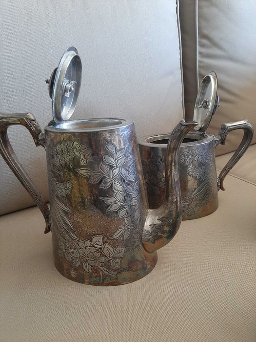 Serviço Chá Sheffield Silver Plated, muito antigo